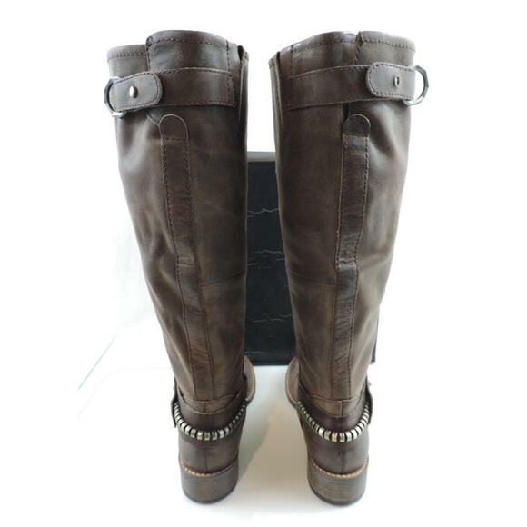 Women's Shoes Steven by Steve Madden Ryley Riding Boots Brown Distressed Size 6 - Picture 5 of 8